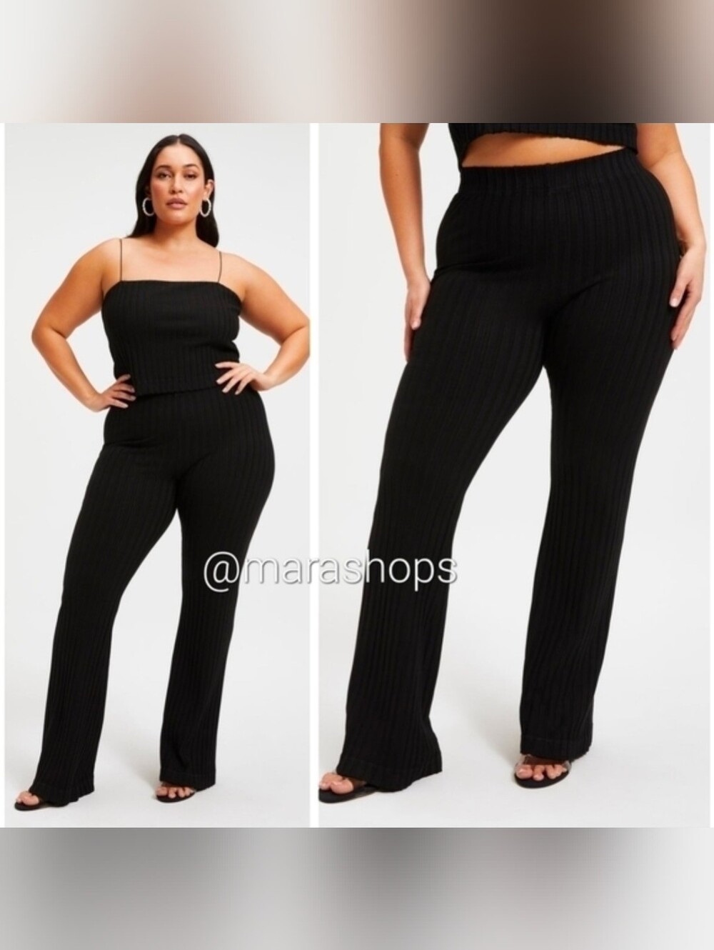 Good American 90's Ribbed Pants